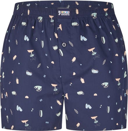Happy Shorts Wijde Boxershort Heren Beach Print - Maat M