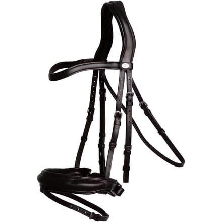 Kentucky - Medium neusriem hoofdstel zacht leer soft coll Cob/zwart