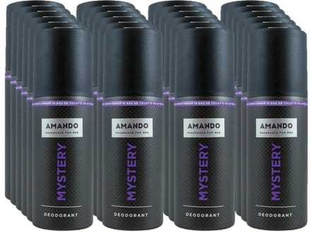 Amando Deodorant Spray Mystery 150 ml - Voordeelverpakking 24 stuks