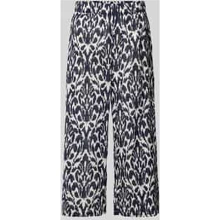 Wide leg stoffen broek met verkort model, model 'Anjelica'