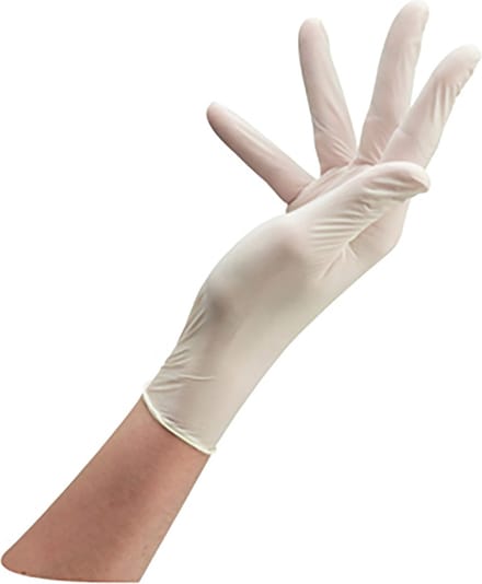 Sibel - Latex Wegwerphandschoenen - Wit - Gepoederd - Maat S - 100 Stuks