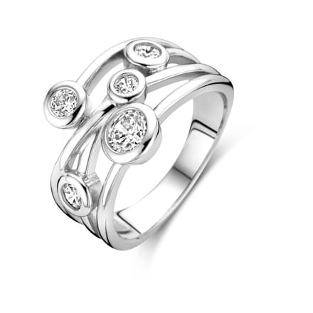 Gerhodineerd Zilver Ring Met Zirkonia 1338279