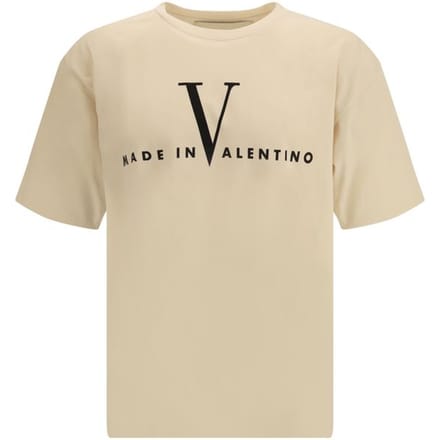 Valentino Beige Katoenen T-Shirt