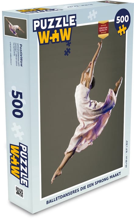 Puzzel Balletdanseres die een sprong maakt - Legpuzzel - Puzzel 500 stukjes