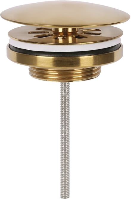 Differnz Afvoerplug Mat Goud â€“ Always open â€“ Ã˜ 72 mm â€“ met schroef