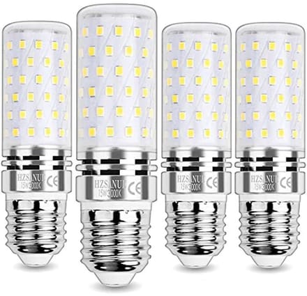 E27 LED Corn Bulbs 15W - 3000K Warm White, Equivalent to 120W, Pack of 4