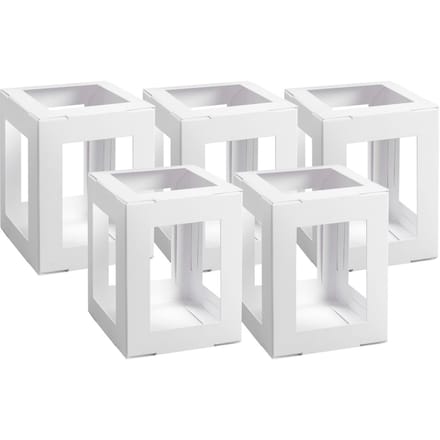 Lantaarn  blanco "Vierkant", 5 stuks - Wit