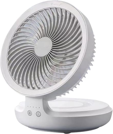 VHV - Mini Ventilator - Tafelventilator - USB Ventilator - Oplaadbare Bureau Ventilator - Nachtlamp En Oscillatie - Voor Bureau Slaapkamer Camping
