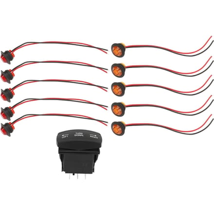 Interrupteur à bascule de clignotant ATV UTV Relais de clignotant Faisceau de remplacement pour Polaris Ranger RZR DC12V black