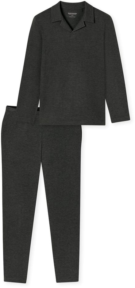Schiesser – Premium Warming – Pyjama – 182031 – Dark Grey - Maat L