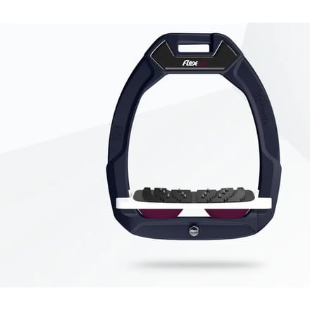 Veiligheidsstijgbeugels Paardrijden Hellend Ultra Grip Blauw/Wit/Pruim Flex-On Safe-On