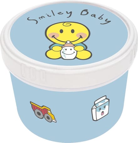 Zak!Designs Smiley Kinderen Snackbox - Boy - Melamine - Blauw