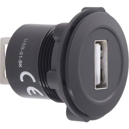 TRU COMPONENTS USB-01-BK USB-inbouwbus 2.0 Bus, inbouw USB-bus type A naar USB-bus type A Inhoud: 1 stuk(s)