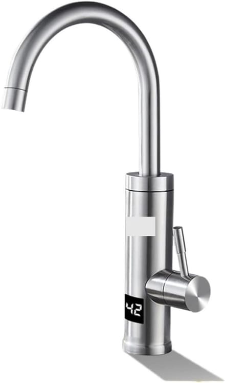 Elektrische Warmwaterkraan - Directe Verwarmer - Direct Warm Water - Temperatuur Display - Beige
