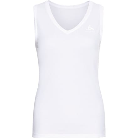 ODLO BL TOP V-neck Singlet ACTIVE F-DRY LIGHT - white - Vrouwen - Maat S
