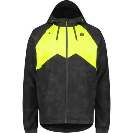 AGU Commuter - Winterregenjas - Heren - Fietsjas - Waterdicht 10.000 mm - Hi-vis Neon - Reflecterend - Verstelbare capuchon - Zwart - L