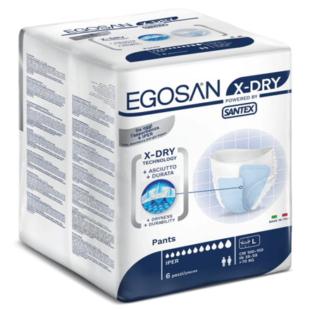 Egosan Pants X-Dry Large - 6 pakken van 6 stuks