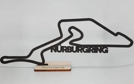 F1 Circuit Nurbergring - 15x38cm - Naturel - Black - Silhouette