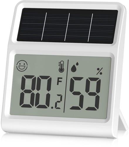 Set van 3 Draadloze Digitale Thermometers en Hygrometers op Zonne-energie
