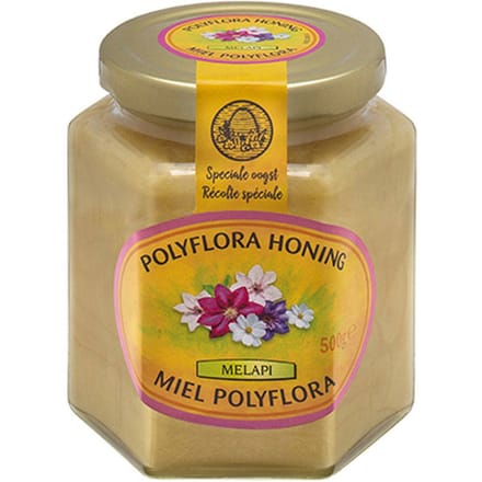 Melapi Polyflora Honing | Zachte natuurlijke honing Fruitig aroma & smeuïge textuur 500 Crème