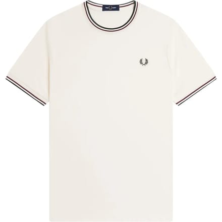 T-shirt met dubbele streep Fred Perry
