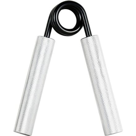 Poignées Métalliques en Alliage d'Aluminium Renforceur d'Exercice pour Doigts Développeur d'Entraînement de la Force Musculaire de la Main Silver Handle 300LB black