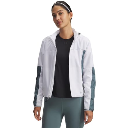 Under Armour Velociti Pro-jas met capuchon voor dames, nauwsluitend model (Wit)