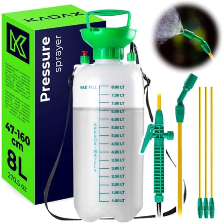KADAX Handmatige druksproeier Tuinsproeier, voor de tuin, 8 l, groen