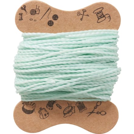 Micro macramé koord, gewaxt - Mintgroen