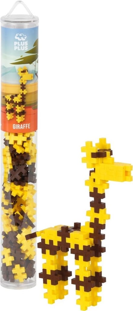 Plus-Plus Tube giraffe 100 delige bouwset - 4090 - Bouwspeelgoed - Constructiespeelgoed - Set met bouwstenen - Vanaf 5 jaar