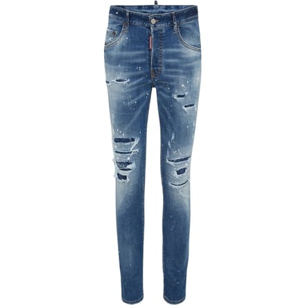 Dsquared2 Skater Jeans Met Destroyed Paint Effect, Blauwe Jeans