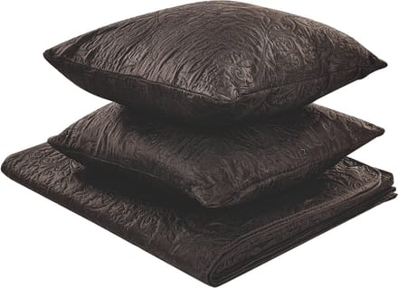 RAYEN - Plaid met kussens - Bruin - 140 x 210 cm - Polyester