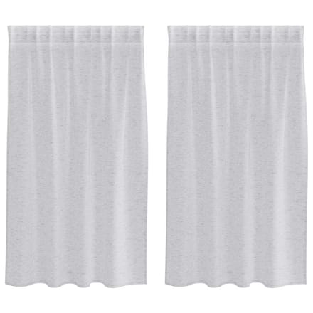 vidaXL - Voile - Gordijn - 2 - st - Lichtgrijs - 140 - x - 140 - cm - Polyester