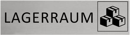 CombiCraft Aluminium Deurbordje "Lagerraum " 165x45mm met tape