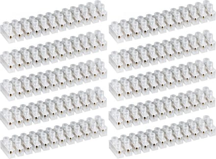 Benson Kroonsteenstrip - 10 mm² - 10 rijen - 12 klemmen - Transparant - Buigzaam plastic