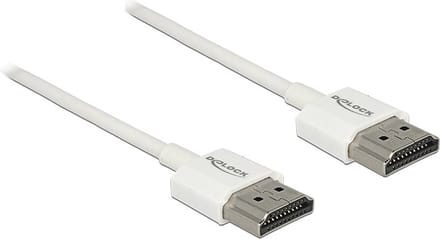 Dunne Premium HDMI kabel - versie 2.0 (4K 60Hz) / wit - 2 meter