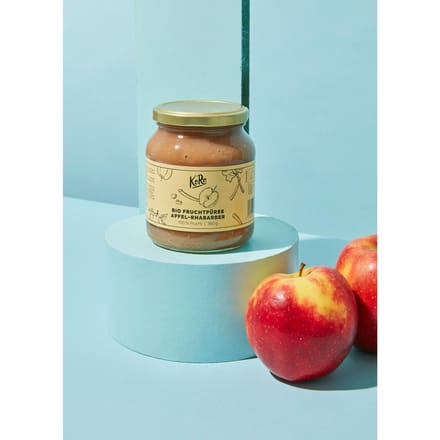 Bio vruchtenpuree appel-rabarber 360 g