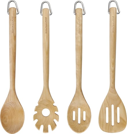 Kookgerei Set, Kooklepels, Set van 4, Berkenhout, Bruin - KitchenAid