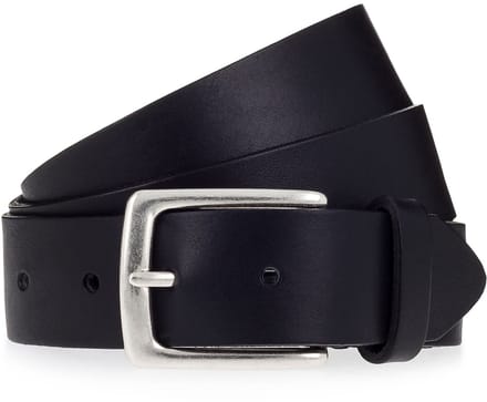 b.belt Riem Leder - Jongens - 100 cm - black
