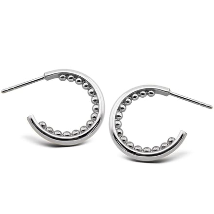 JWLS4U JE026S Oorringen Balls zilver.