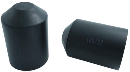 PRO-TIE® - Krimpkous Eindkap Einddop met Lijm 100-52 mm Zwart UV bestendig - PRO-TIE
