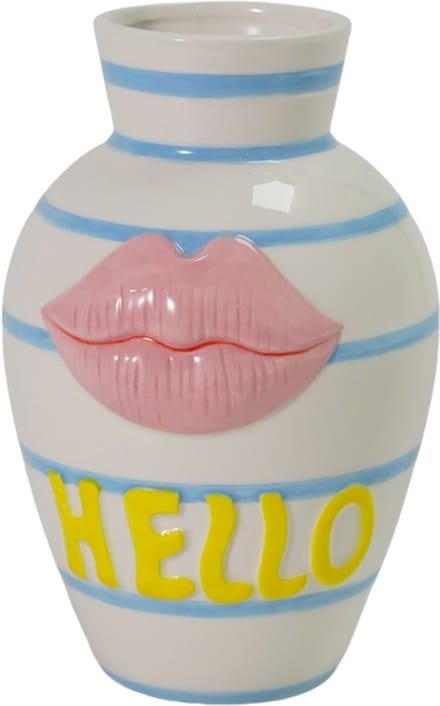 Aardewerk vaas Hello kiss