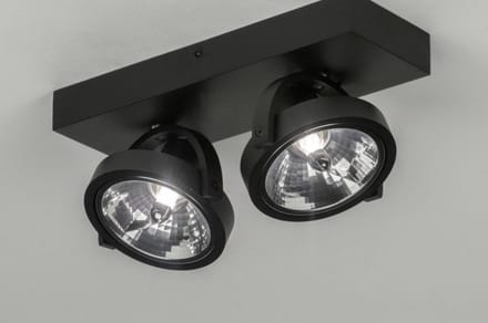 Lumidora Opbouwspot 73579 - SUNNY - 2 Lichts - G9 - Zwart - Aluminium