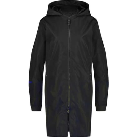AGU Long Bomber Regenjas - Dames Regenjas - Bomberjas - Regenmantel - Zwart - L - Waterdicht en Ademend Poray 5000 - Neopreen Manchetten
