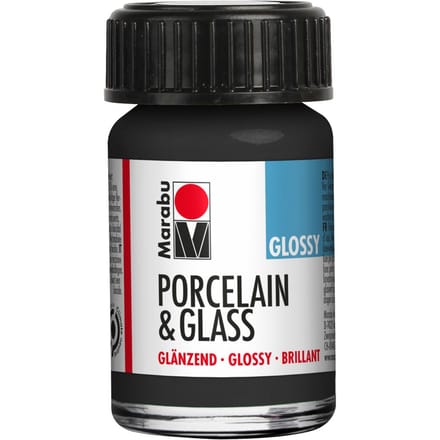 Marabu Porcelain & Glass, "Glossy" - Zwart