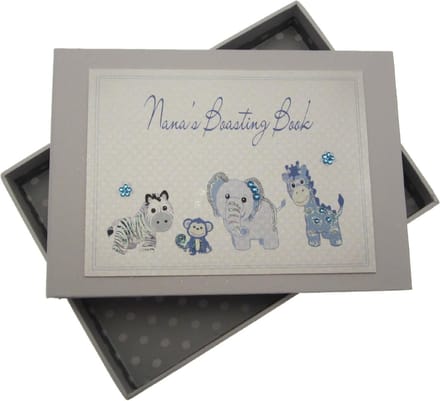 White Cotton Cards Tiny Fotoalbum (Blauw)