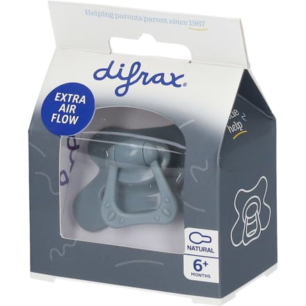 Difrax Fopspeen - Natural - 6+ maanden - Siliconen - Stone - 1 stuk