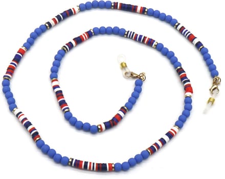 Brillenkoord met Kralen - Ketting voor Zonnebril - Blauw