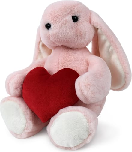 Speelgoed Knuffel - Pluche Knuffel - Kawaii - Konijntje Jessie met een hart 34cm Roze