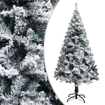 vidaXL - Kunstkerstboom - met - sneeuw - 150 - cm - groen